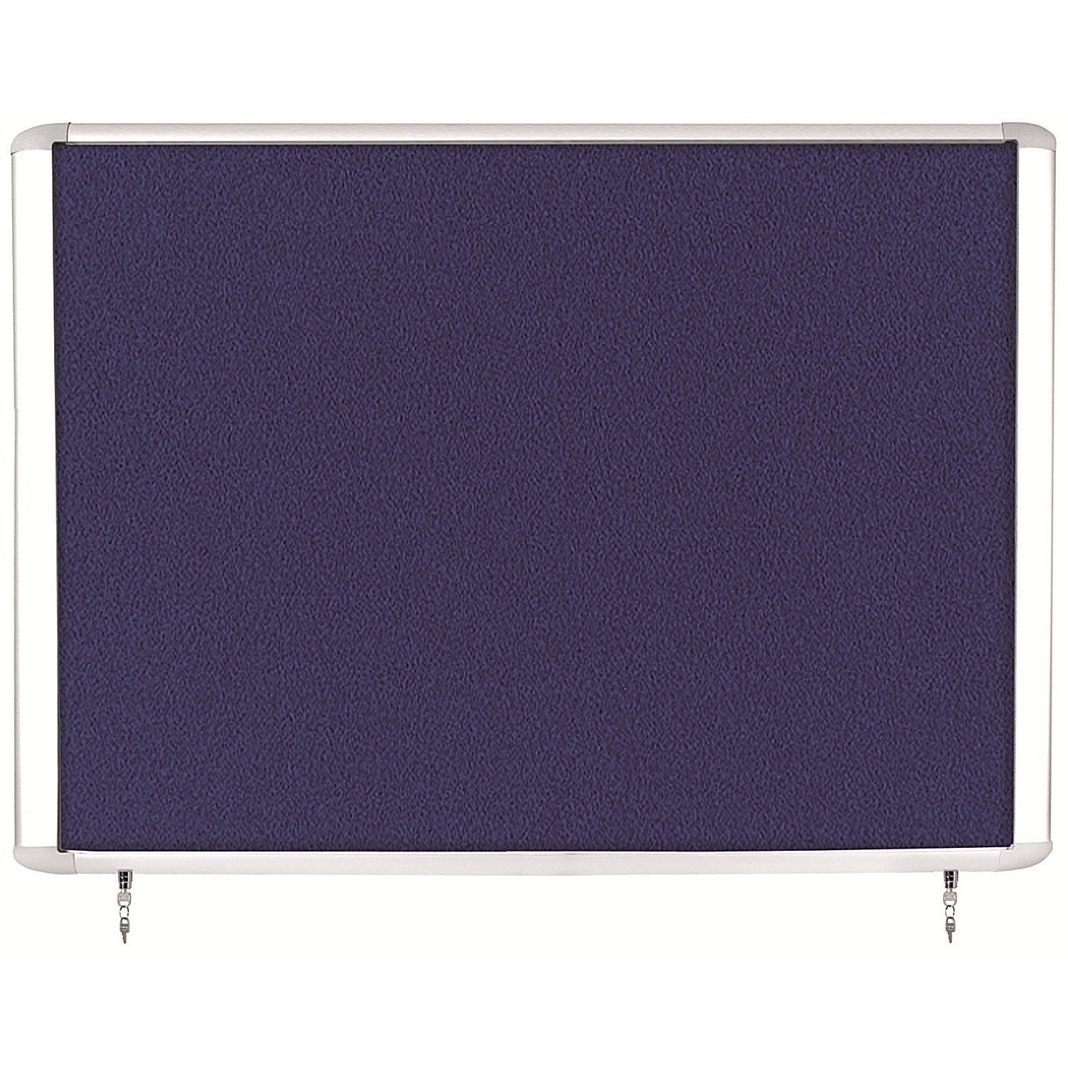 Bi-Office Mastervision Out Top Hinged Lockable Door Blue Felt Notice Board Display Case, 15xA4 Easy2Order : BQ52053