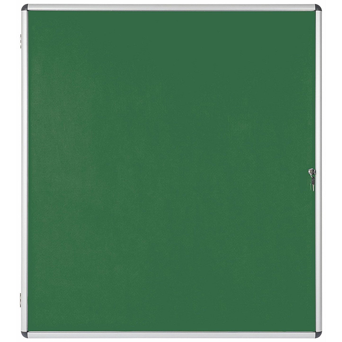 Bi-Office Enclore Green Felt Notice Board Display Case, 20xA4, Aluminium Frame Easy2Order : BQ52072