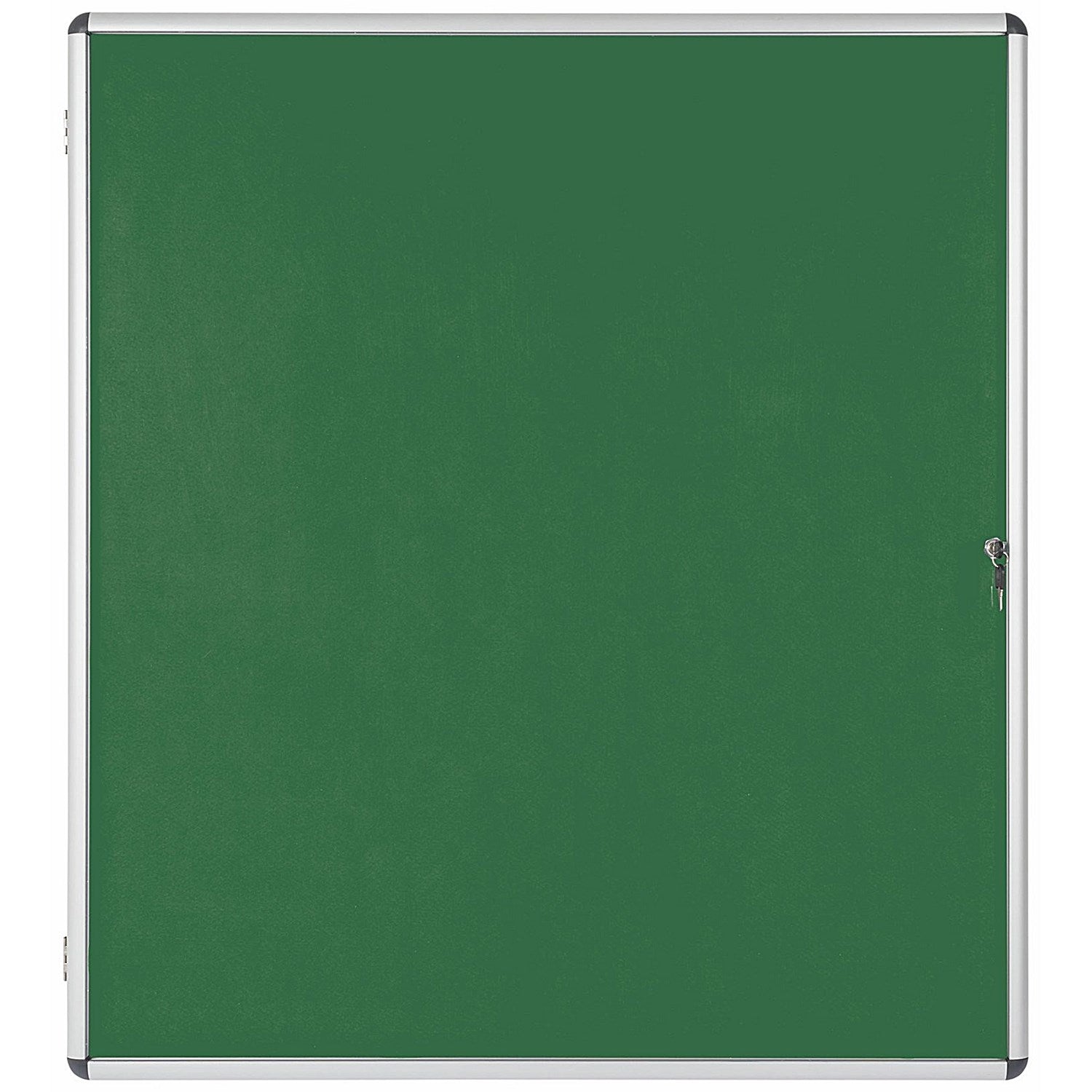 Bi-Office Enclore Green Felt Notice Board Display Case, 20xA4, Aluminium Frame Easy2Order : BQ52072