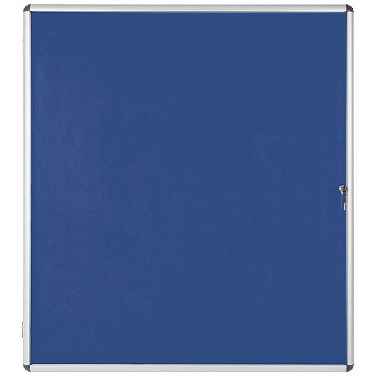 Bi-Office Enclore Blue Felt Notice Board Display Case, 20xA4, Aluminium Frame Easy2Order : BQ52074