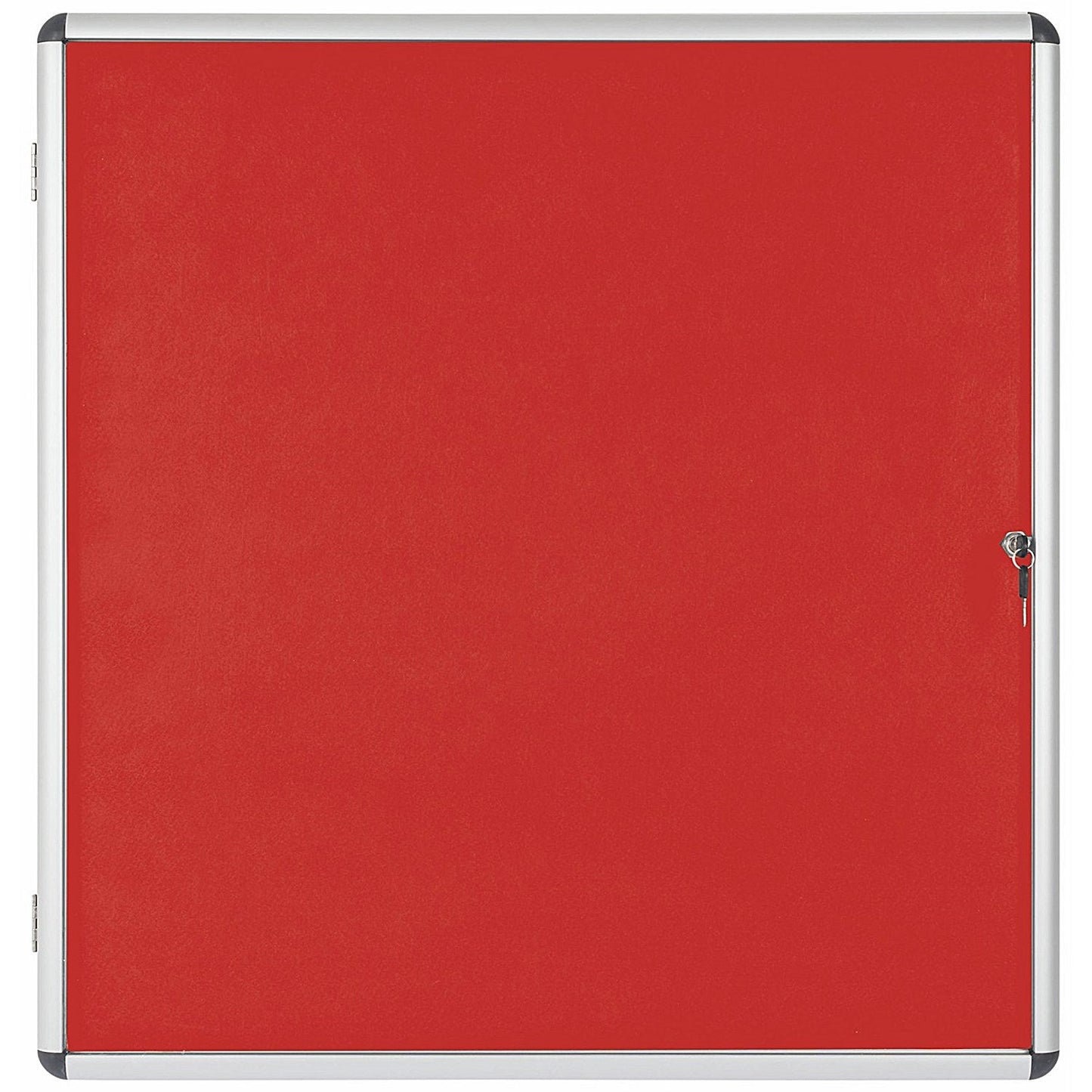 Bi-Office Enclore Red Felt Notice Board Display Case, 12xA4, Aluminium Frame Easy2Order : BQ52247