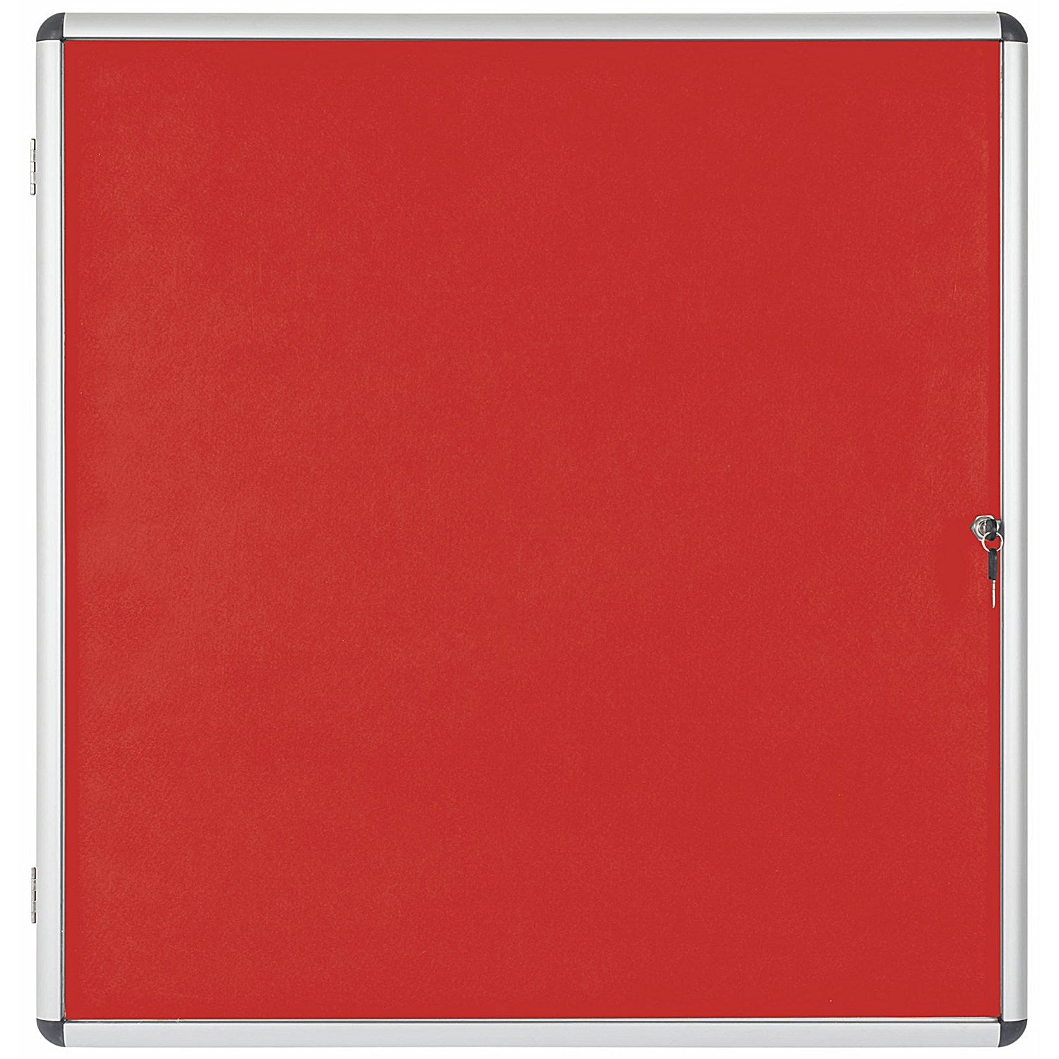 Bi-Office Enclore Red Felt Notice Board Display Case, 12xA4, Aluminium Frame Easy2Order : BQ52247