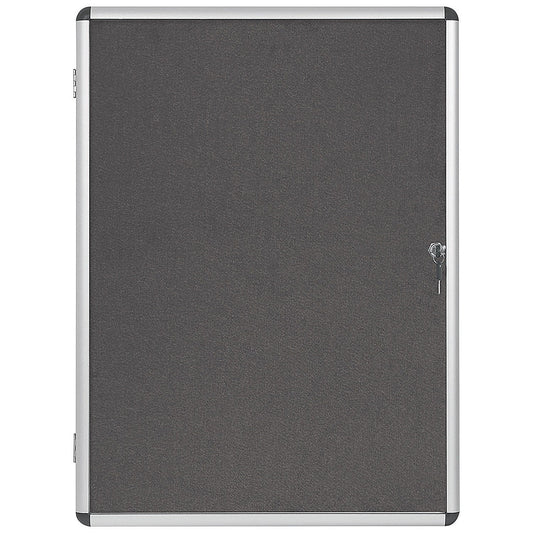 Bi-Office Enclore Felt Indoor Lockable Glazed Case, 720x981x35mm, Grey Easy2Order : BQ52303