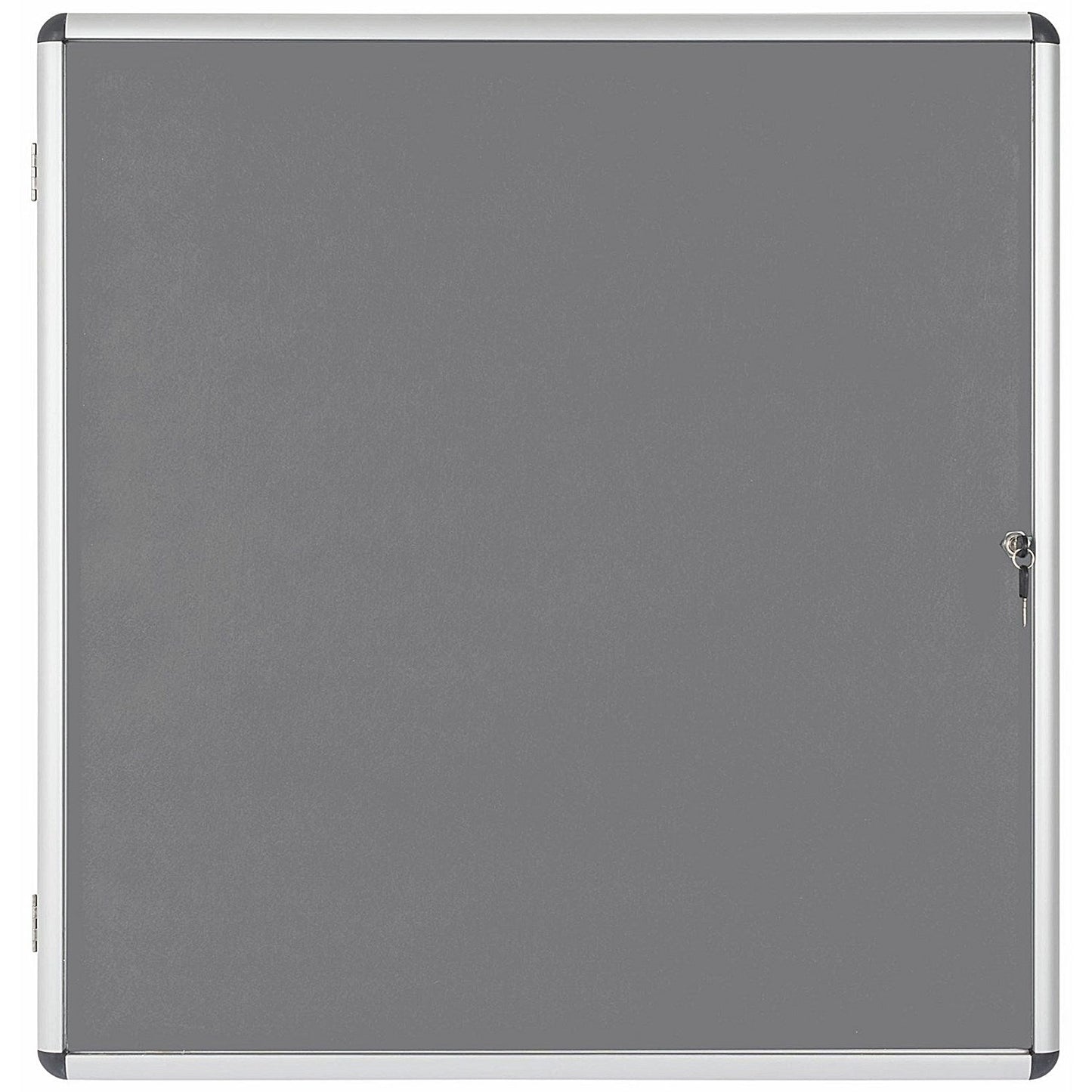 Bi-Office Enclore Grey Felt Notice Board Display Case, 12xA4, Aluminium Frame Easy2Order : BQ52315