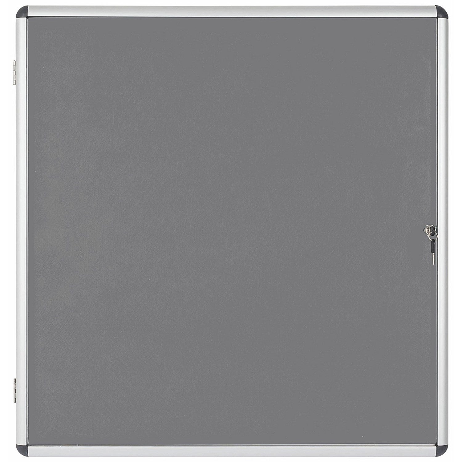 Bi-Office Enclore Grey Felt Notice Board Display Case, 12xA4, Aluminium Frame Easy2Order : BQ52315