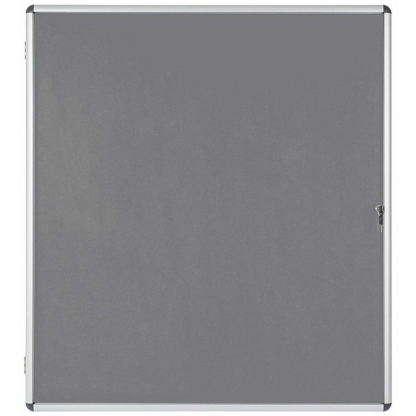 Bi-Office Enclore Grey Felt Notice Board Display Case, 20xA4, Aluminium Frame Easy2Order : BQ52403