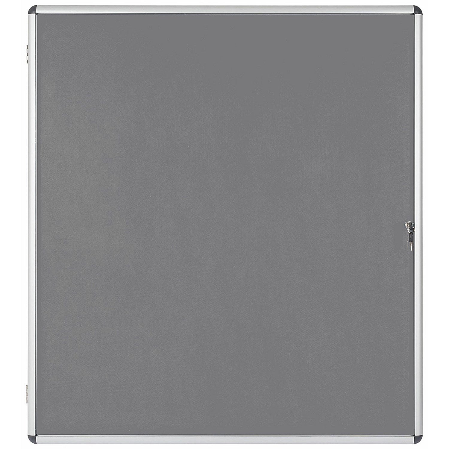 Bi-Office Enclore Grey Felt Notice Board Display Case, 20xA4, Aluminium Frame Easy2Order : BQ52403