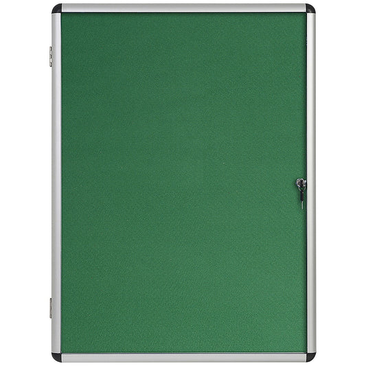 Bi-Office Enclore Green Felt Noticeboard Display Case, 9xA4, Aluminium Frame Easy2Order : BQ52500