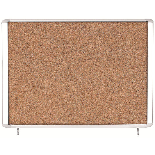 Bi-Office Mastervision Out Top Hinged Lockable Door Cork Board Display Case, 8xA4 Easy2Order : BQ52766