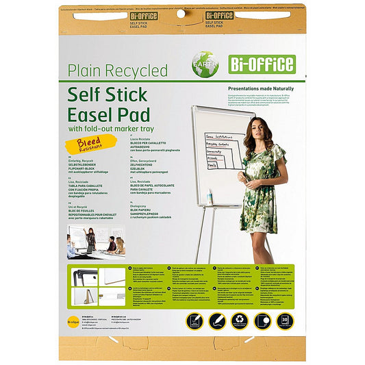 Bi-Office Earth Self Stick Flipchart Pad, Pack of 2 Easy2Order : BQ55275