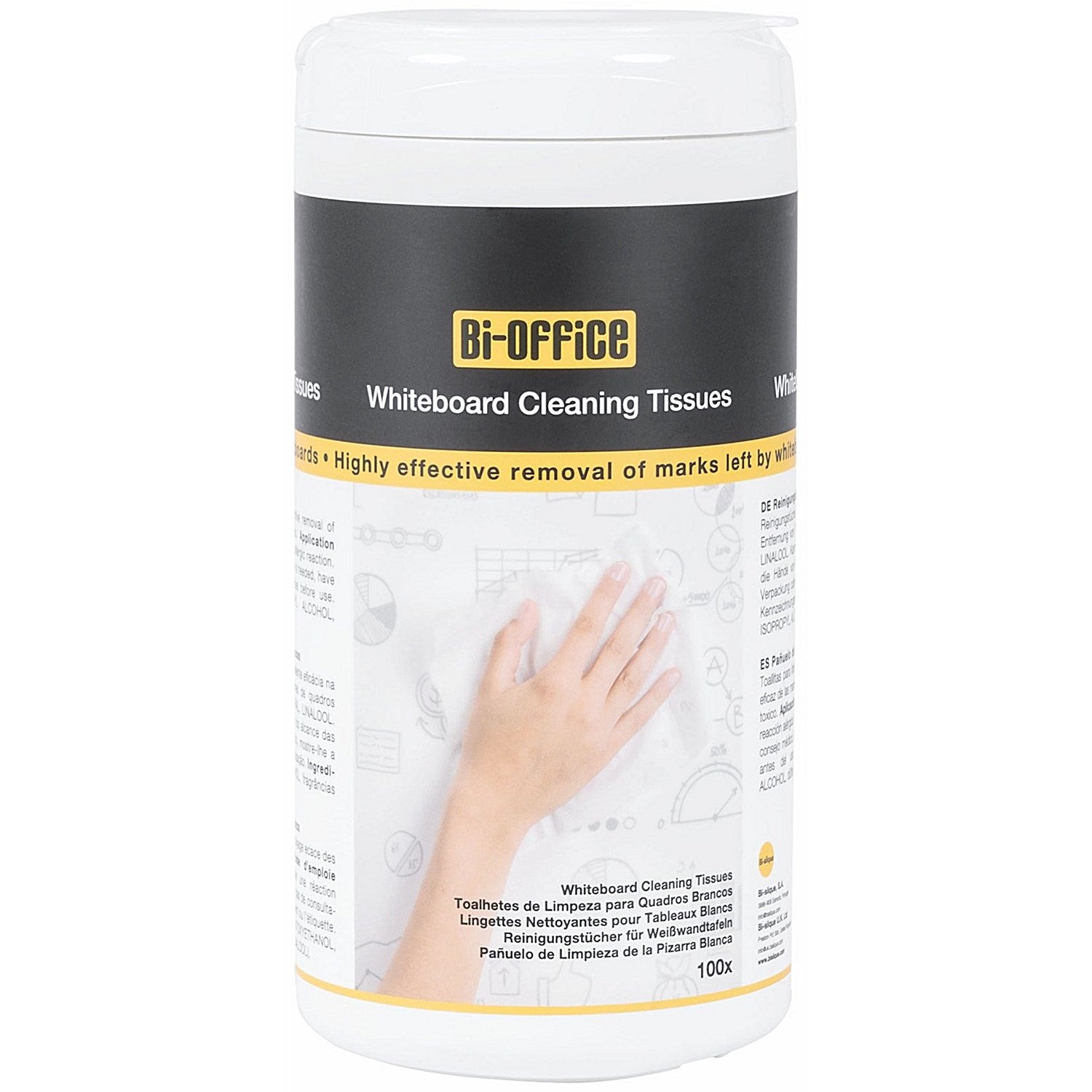 Bi-Office Whiteboard Cleaning Wet Wipes, Pack of 100 Easy2Order : BQ62001