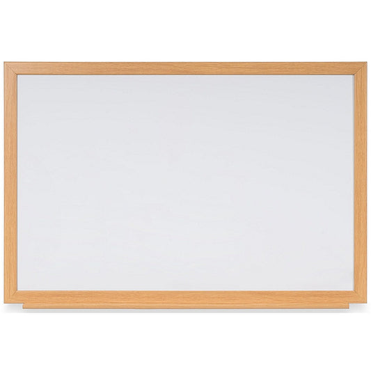 Bi-Office Earth Prime Enamel Magnetic Whiteboard, Oak MDF Frame, 900x600mm Easy2Order : BQ63113