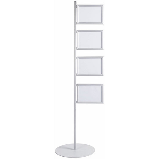 Bi-Office Floor Standing Aluminium Post Snap Display, A4, Pack of 4 Easy2Order : BQ86000