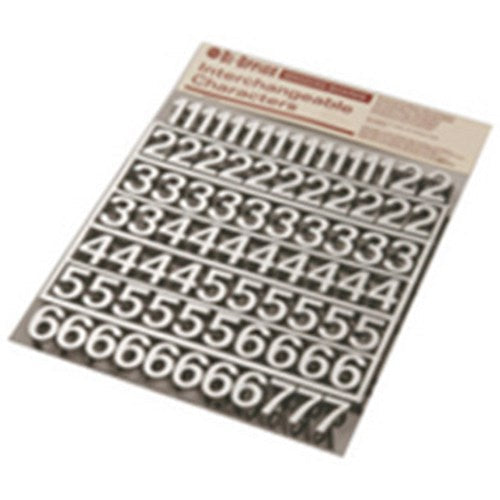 Bi-Office Changeable Letter Boards Characters, 19mm, Silver, Pack of 264 Easy2Order : BQ86402