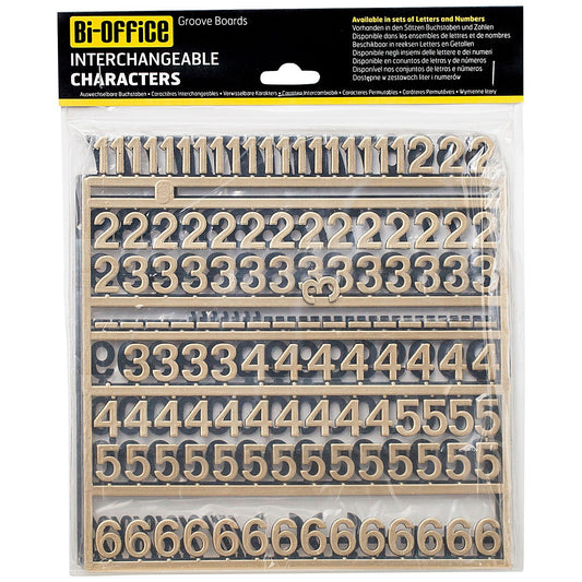 Bi-Office Changeable Letter Boards Characters, 19mm, Gold, Pack of 264 Easy2Order : BQ86403