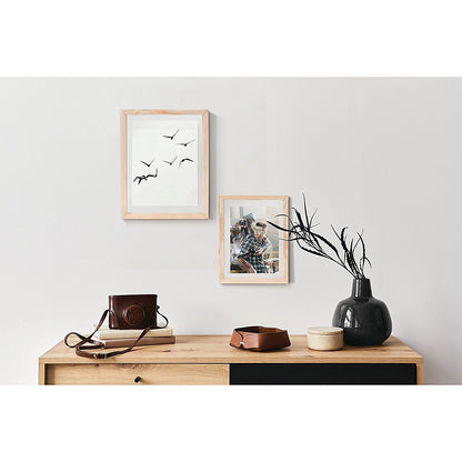 Bi-Office Floating Photo Frame Double Acrylic Pine Frame 13x18cm Easy2Order : BQ96001