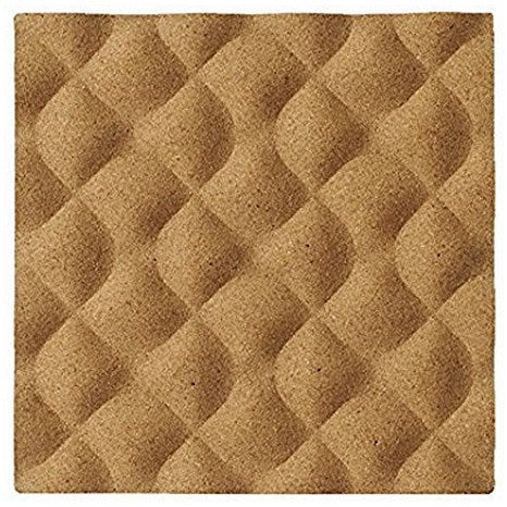 Archyi Frameless Ripple Cork Tile, 200x200mm, Pack of 12 Easy2Order : BQ98023