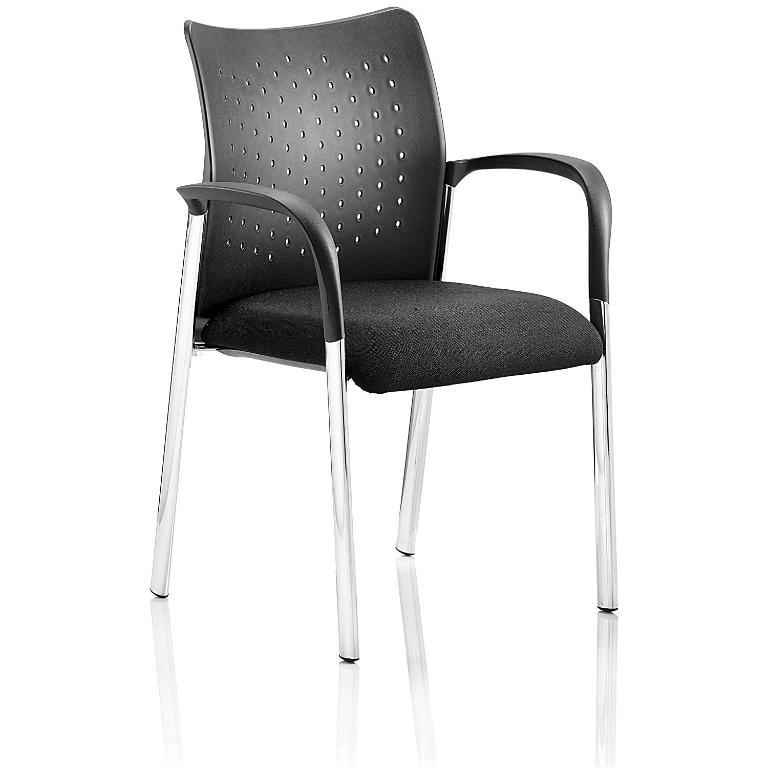 Academy Visitor Chair, With Arms, Plastic Back, Black Easy2Order : BR000010