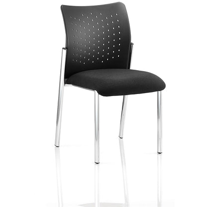 Academy Visitor Chair, Plastic Back, Black