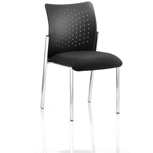 Academy Visitor Chair, Plastic Back, Black