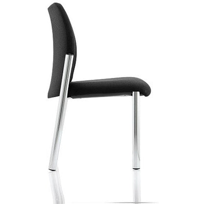 Academy Visitor Chair, Plastic Back, Black