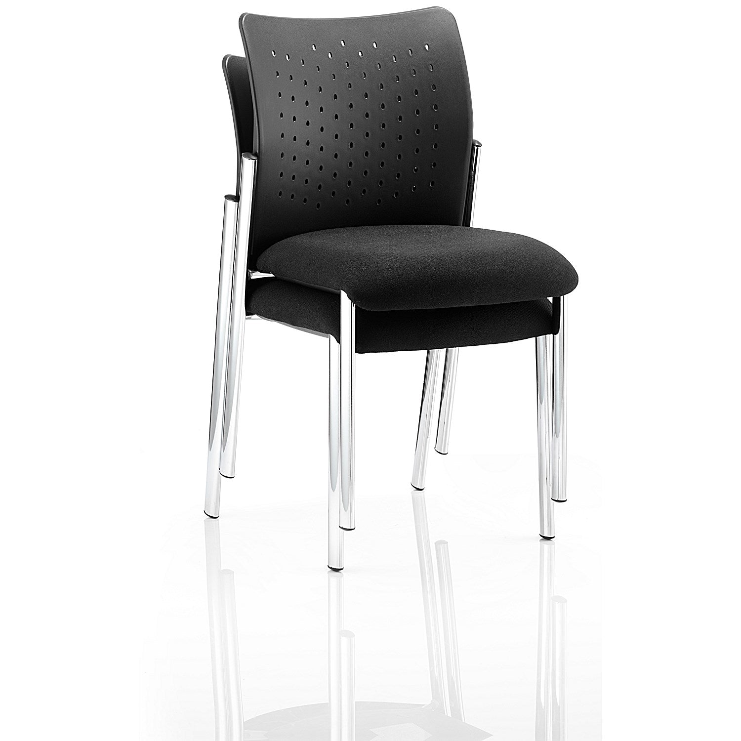 Academy Visitor Chair, Plastic Back, Black Easy2Order : BR000011