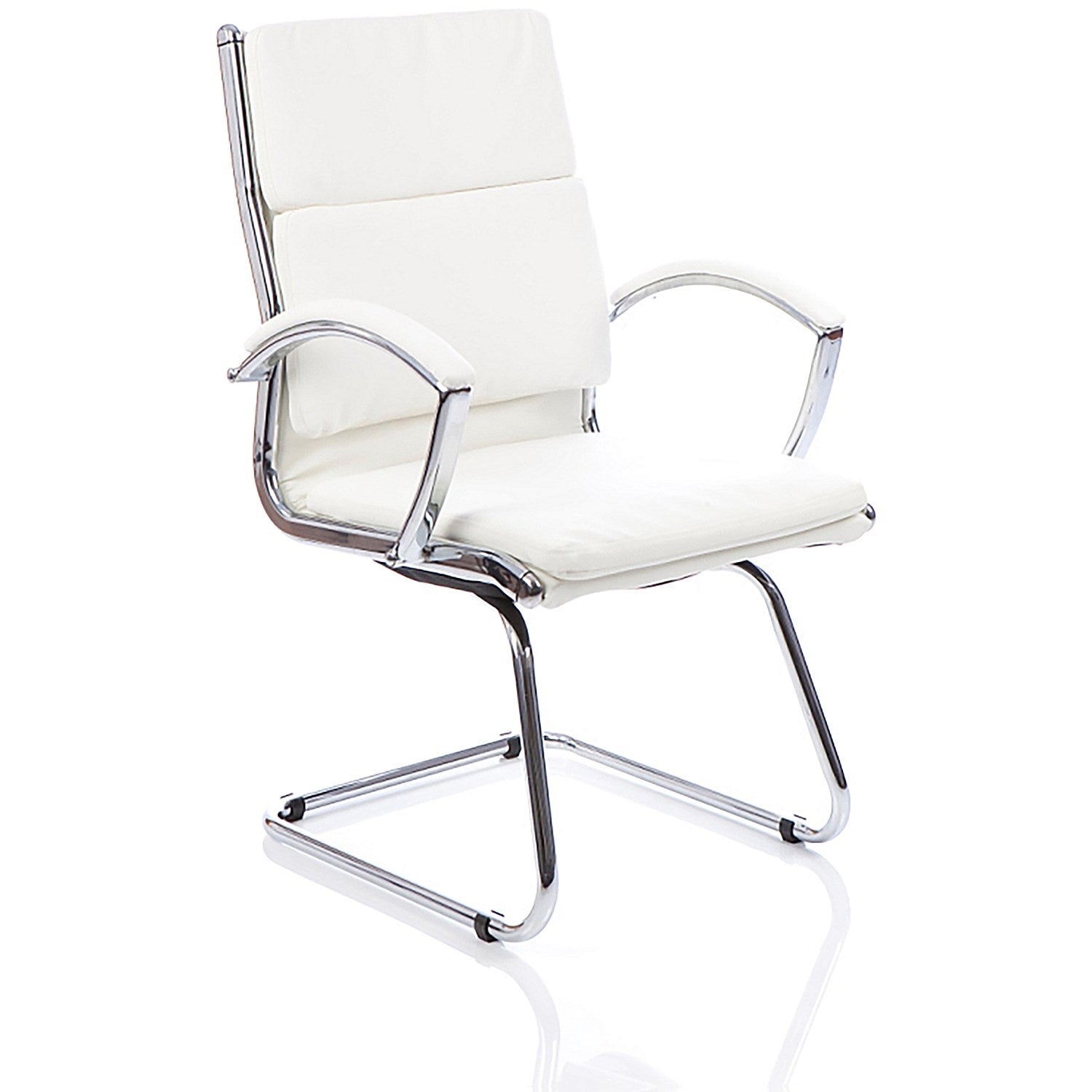 Classic Visitor Cantilever Leather Chair, White Easy2Order : BR000032