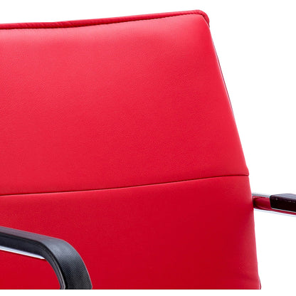 Echo Visitor Cantilever Leather Chair, Red