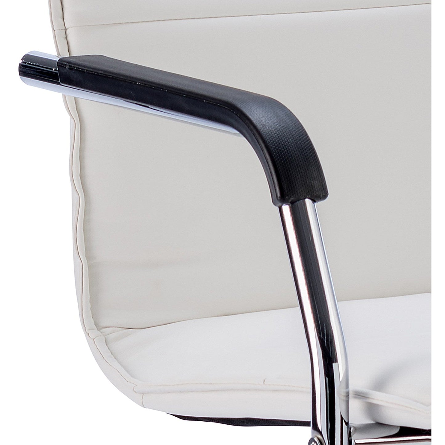Echo Visitor Cantilever Leather Chair, White