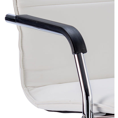 Echo Visitor Cantilever Leather Chair, White