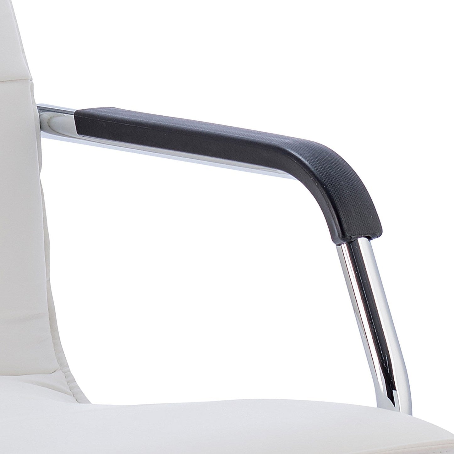Echo Visitor Cantilever Leather Chair, White