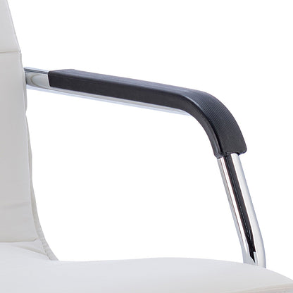 Echo Visitor Cantilever Leather Chair, White