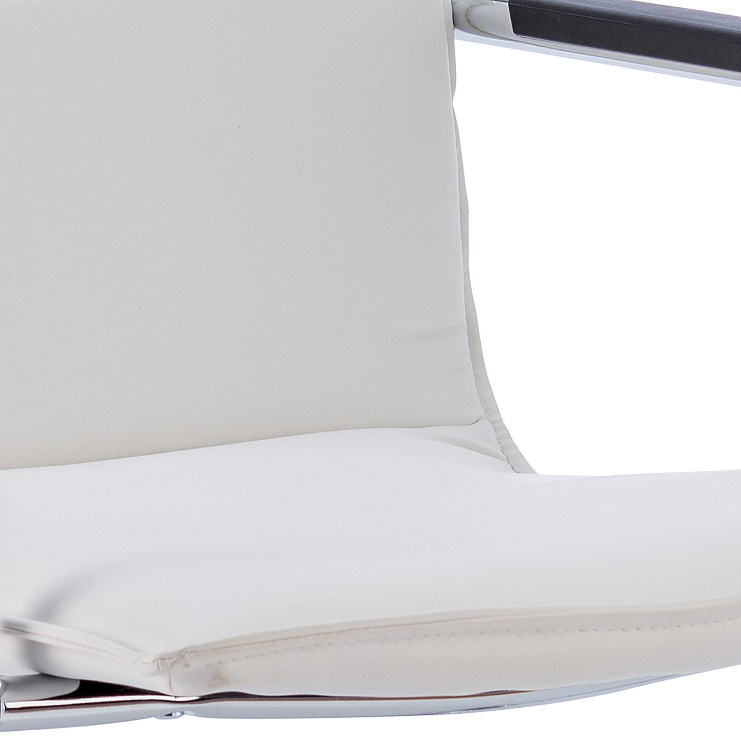 Echo Visitor Cantilever Leather Chair, White