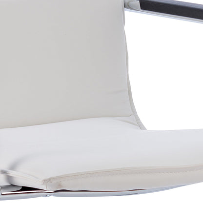 Echo Visitor Cantilever Leather Chair, White
