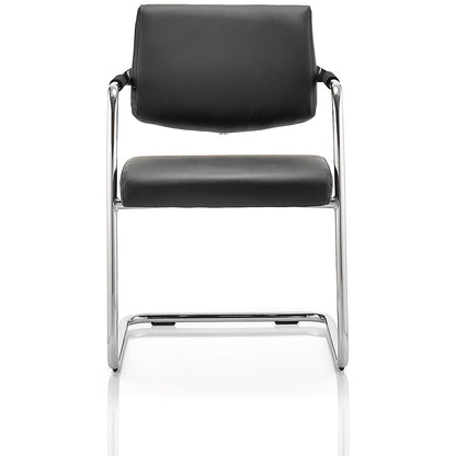 Havanna Leather Visitor Chair, Black
