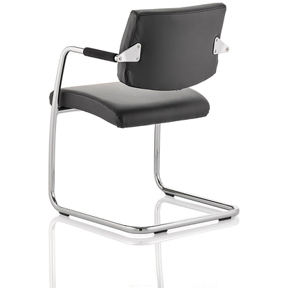 Havanna Leather Visitor Chair, Black