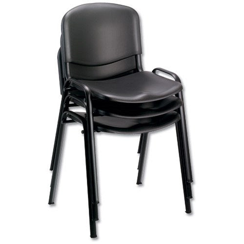 ISO Polypropene Stacking Chair, Black