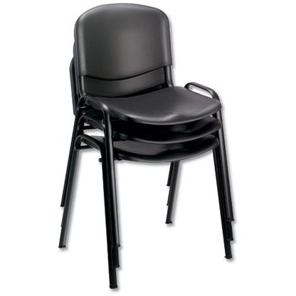 ISO Polypropene Stacking Chair, Black