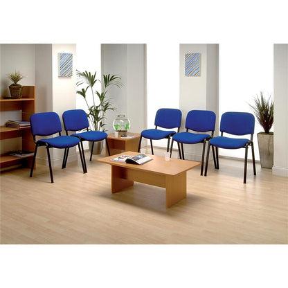 ISO Black Frame Stacking Chair, Blue