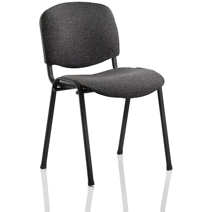 ISO Black Frame Stacking Chair, Charcoal