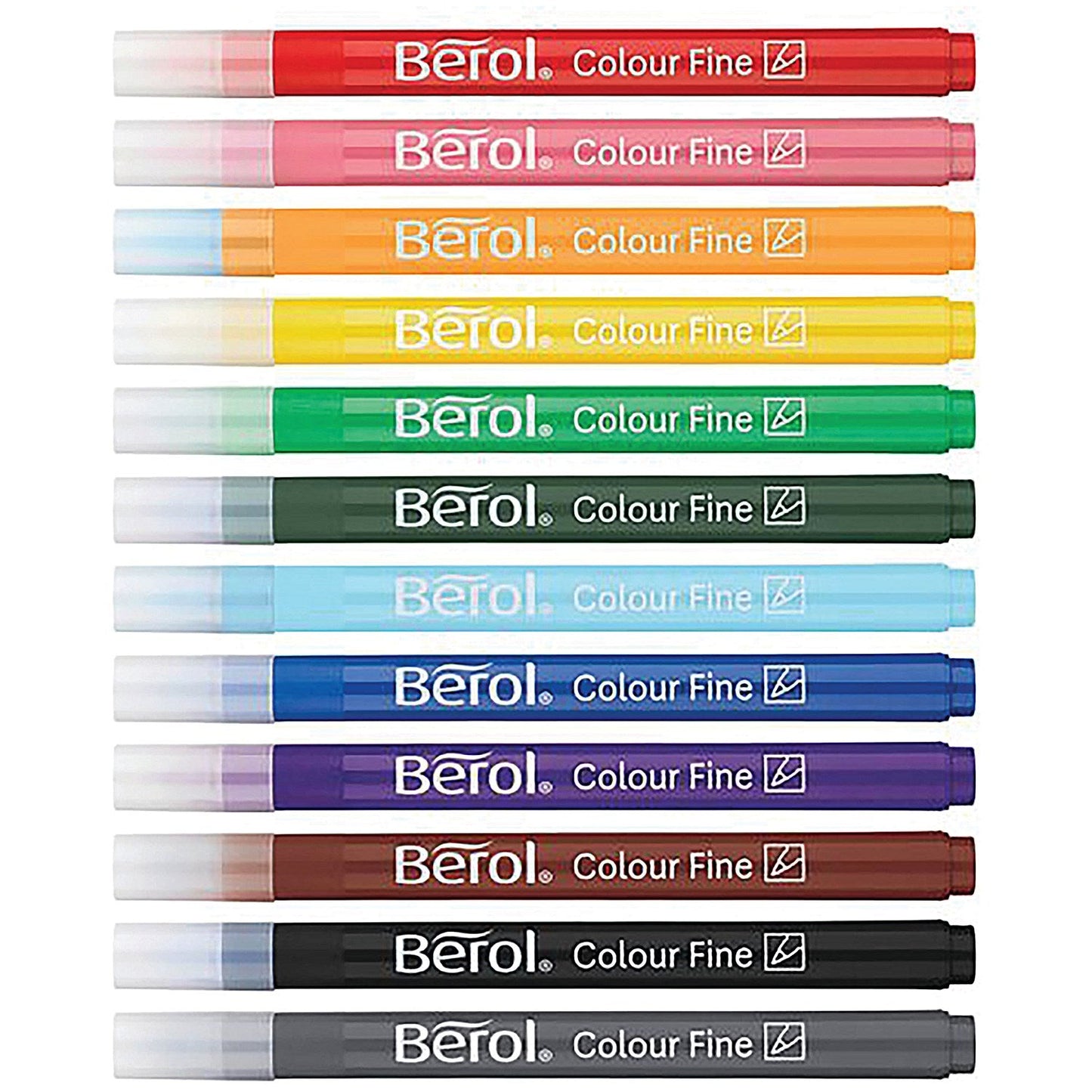 Berol Colour Fine Pen Water Based Ink Assorted (Pack of 12)