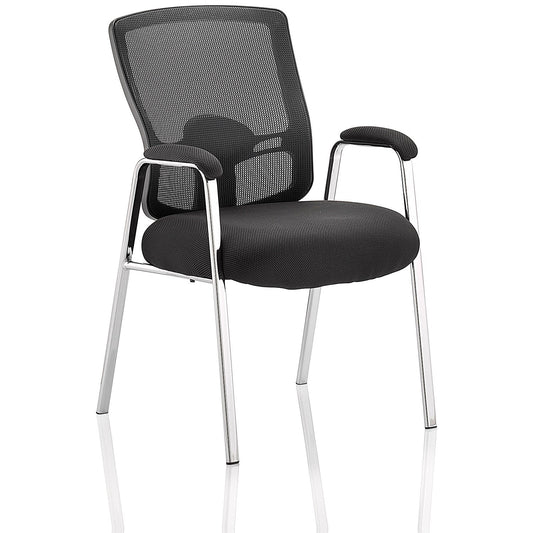 Portland Straight Leg Visitor Chair, Black
