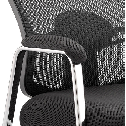 Portland Straight Leg Visitor Chair, Black