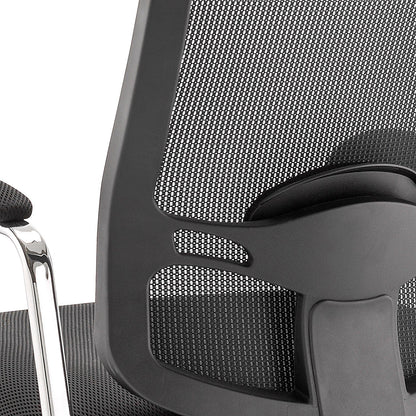 Portland Straight Leg Visitor Chair, Black