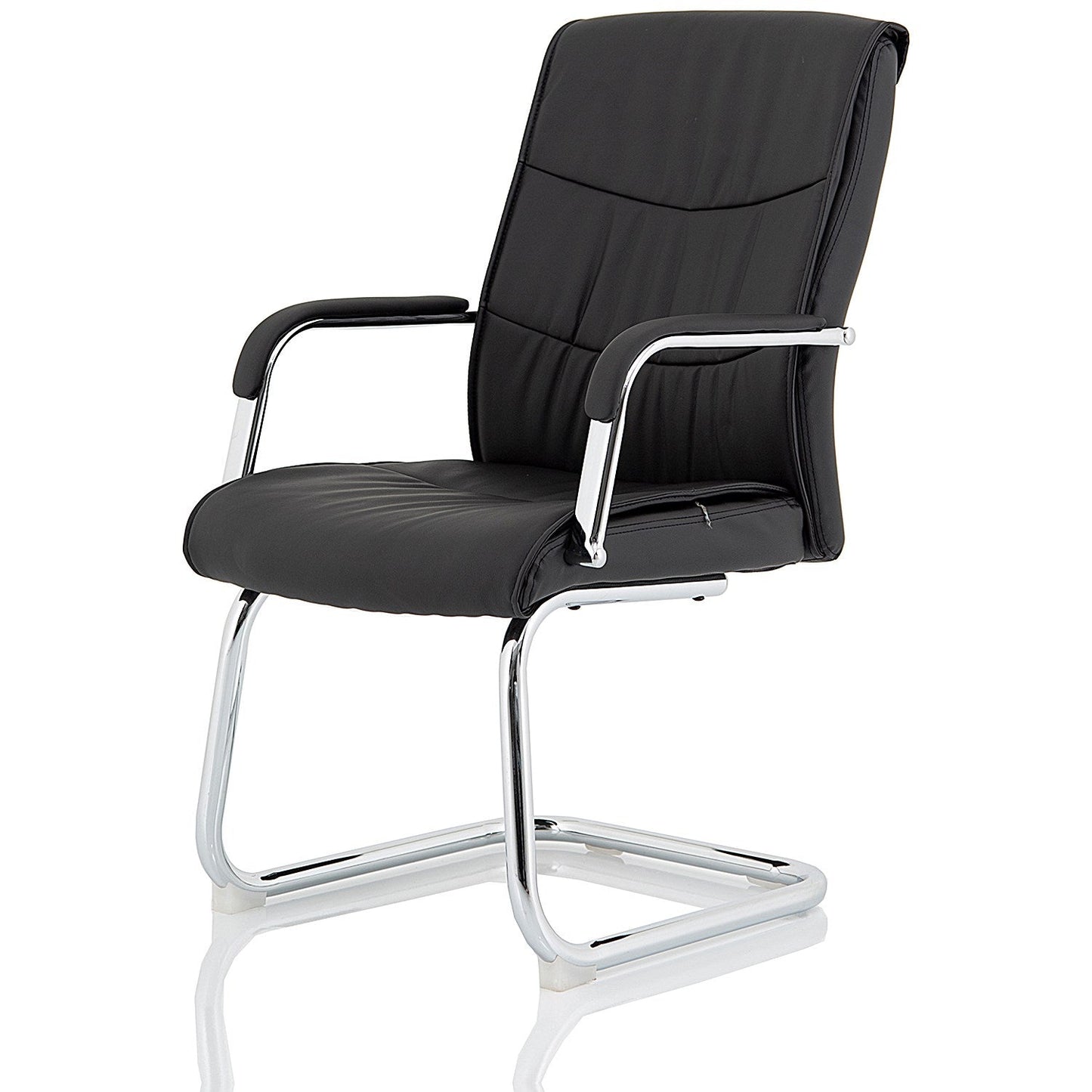 Carter Luxury Faux Leather Cantilever Chair, Black Easy2Order : BR000185