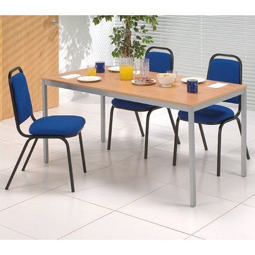 Banqueting Stacking Visitor Chair, Black Frame, Blue