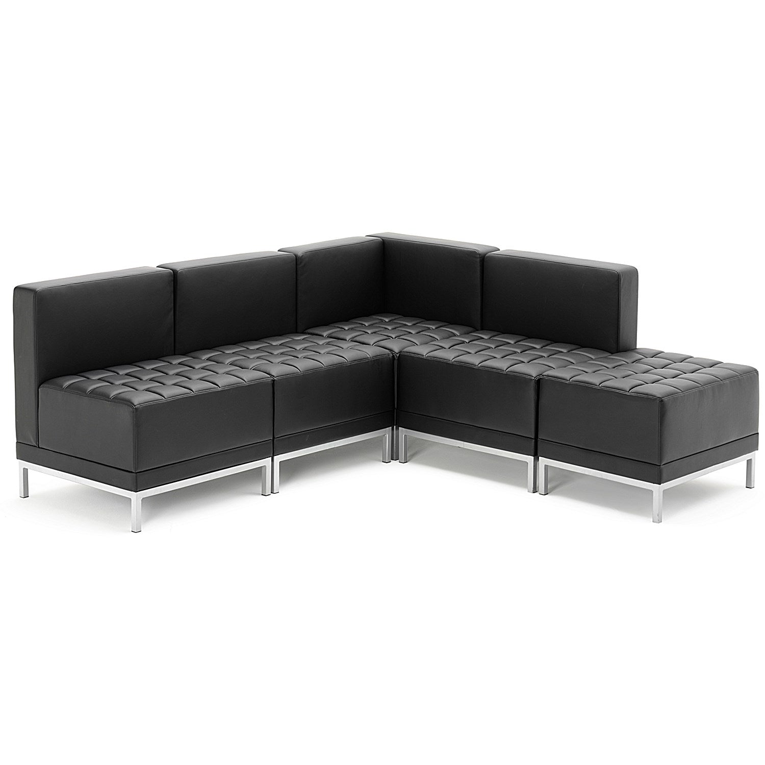 Infinity Leather Modular Corner Unit Chair, Black Easy2Order : BR000198