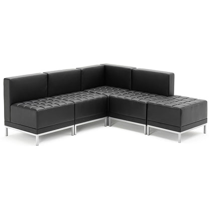 Infinity Leather Modular Corner Unit Chair, Black Easy2Order : BR000198