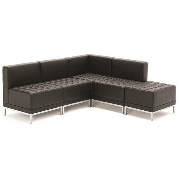 Infinity Leather Modular Chair, Black