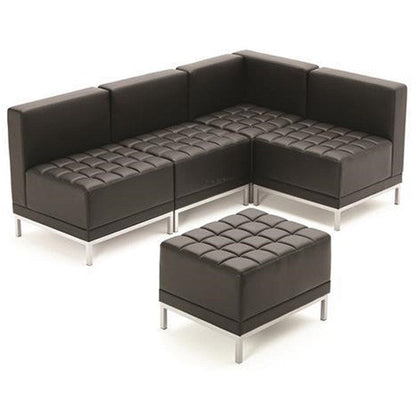 Infinity Leather Modular Chair, Black